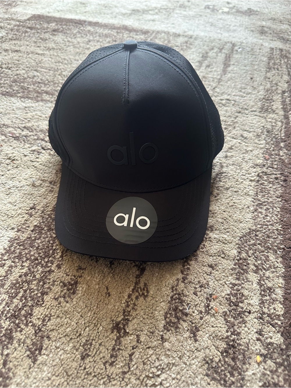 ALO Yoga Black Logo Baseball Cap